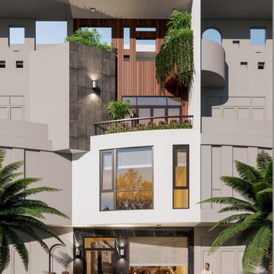 NHÀ Ở KẾT HỢP VĂN PHÒNG - 7x21M